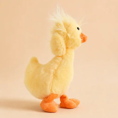 Fluffy Yellow Duck Plush Right Side View