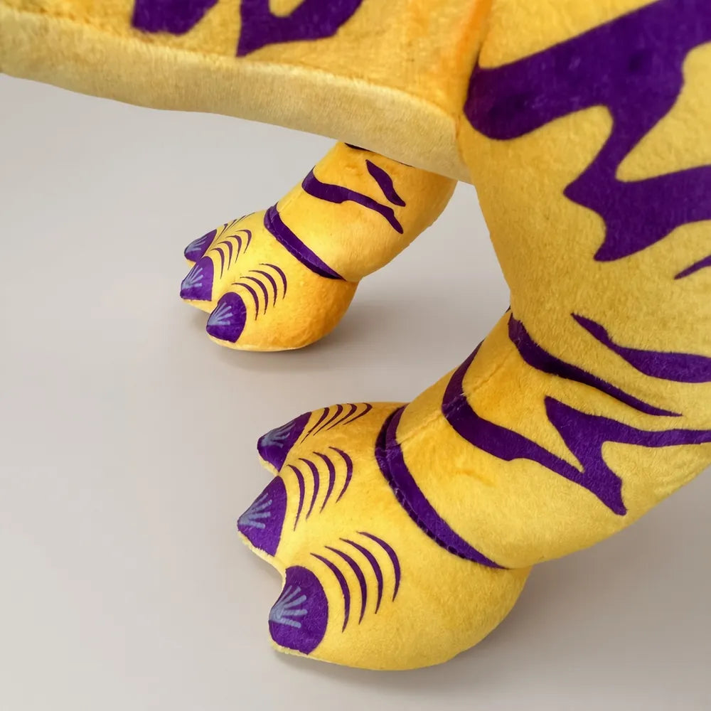 Yellow Purple Stegosaurus Stuffed Animal Feet Detail