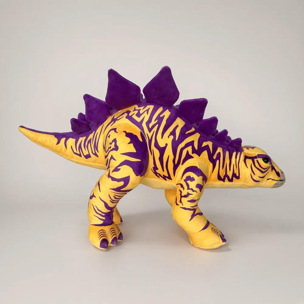 Yellow Purple Stegosaurus Stuffed Animal Right Side View