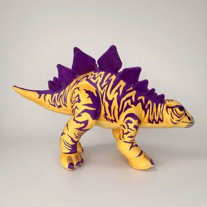 Yellow Purple Stegosaurus Stuffed Animal Right Side View
